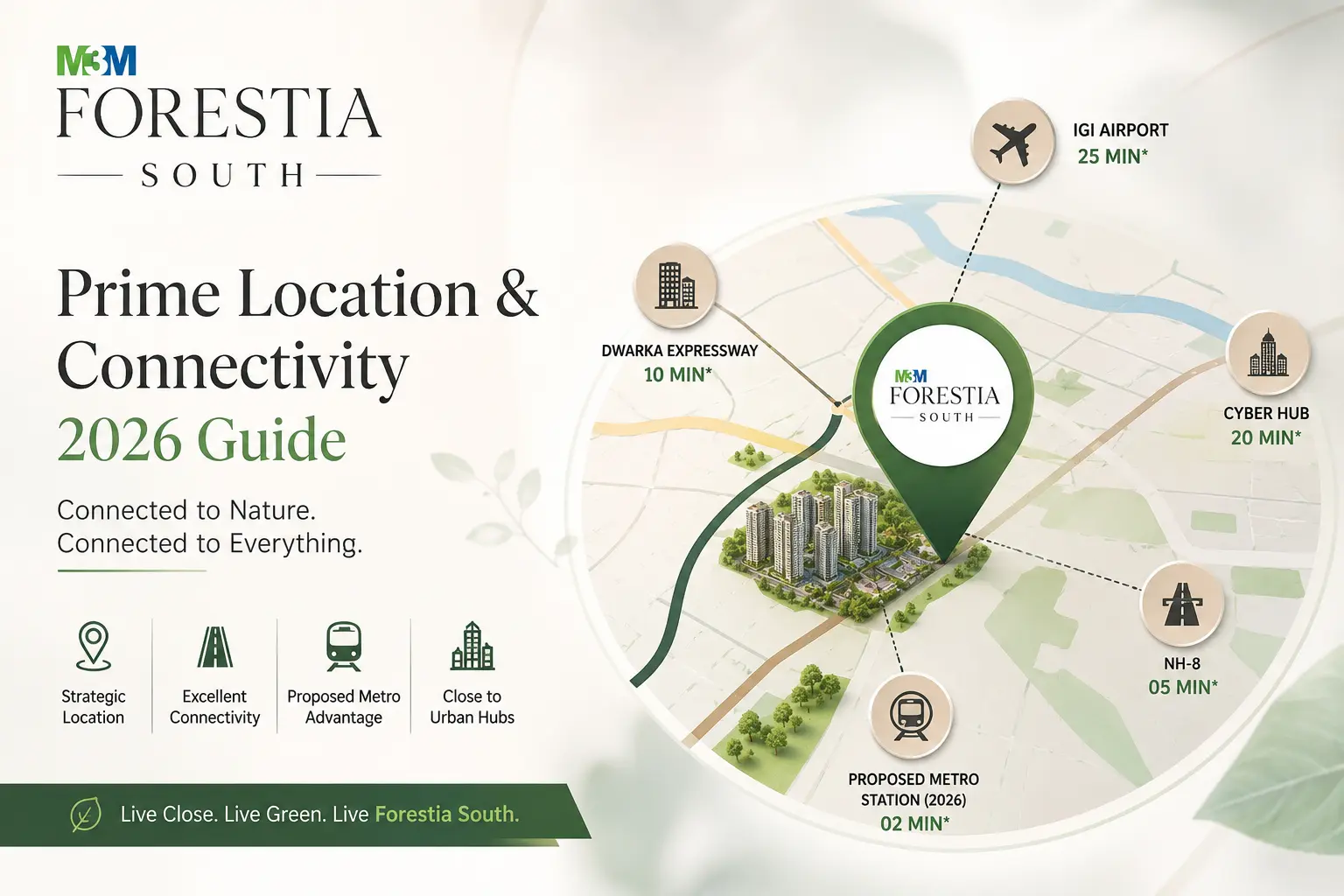 M3M Forestia South Prime Location Connectivity