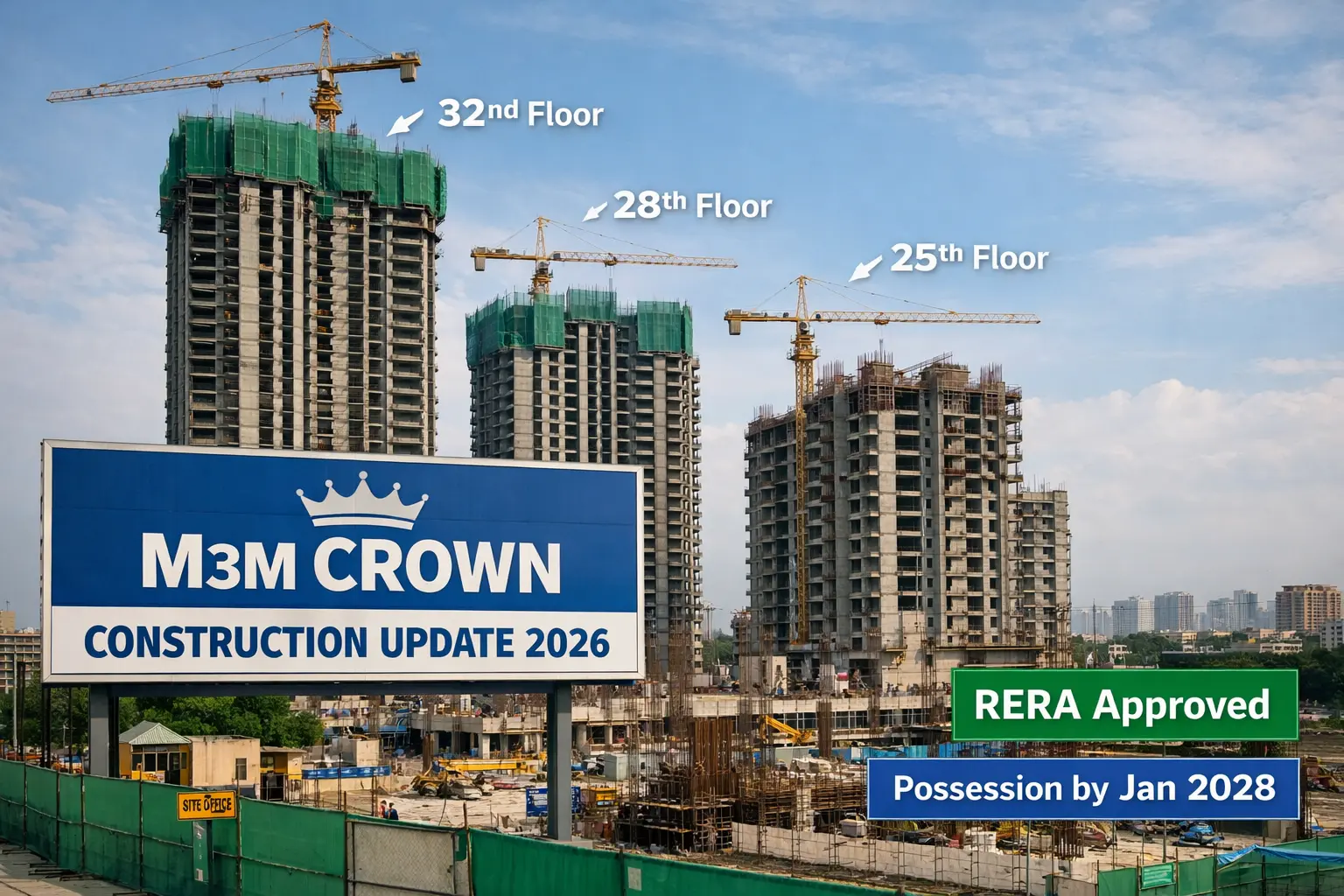 M3M Crown Construction May 2026