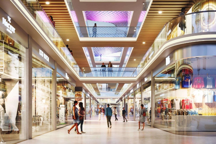 Interior of a Modern Shopping Mall – Corridor View (2)