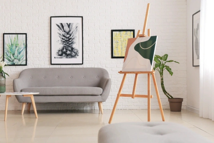 Minimalist Living Space with Artwork