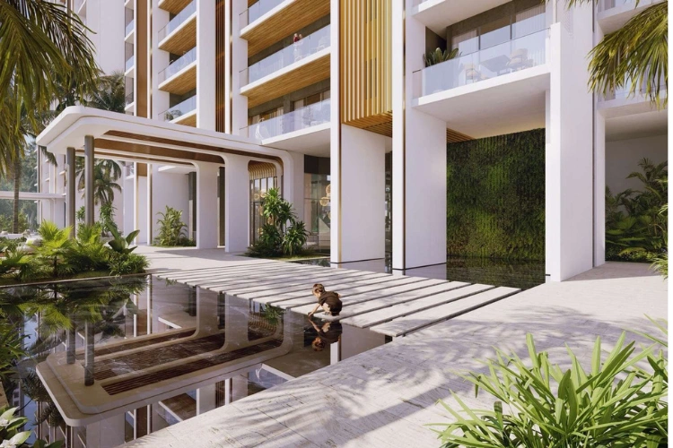 Residential Building Exterior with Balconies