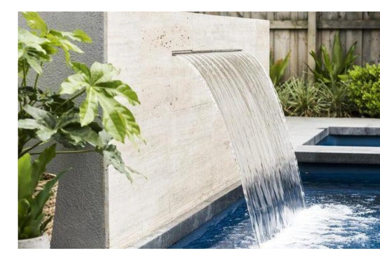 Modern Waterfall Fountain in Garden