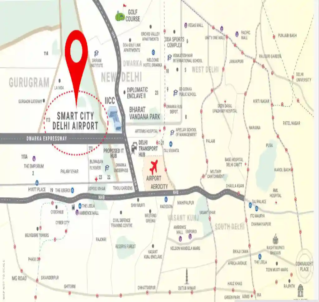 m3m crown Map Location