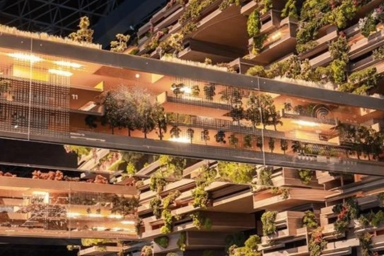 Futuristic Green Cityscape