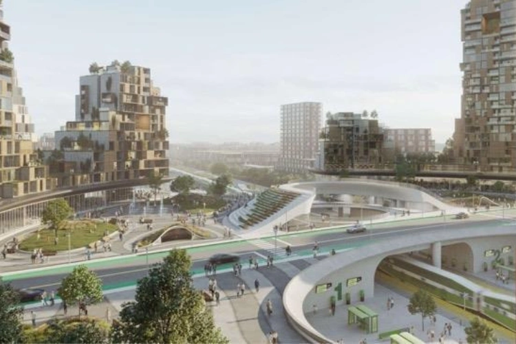 Modern Multi-Level Transportation Hub