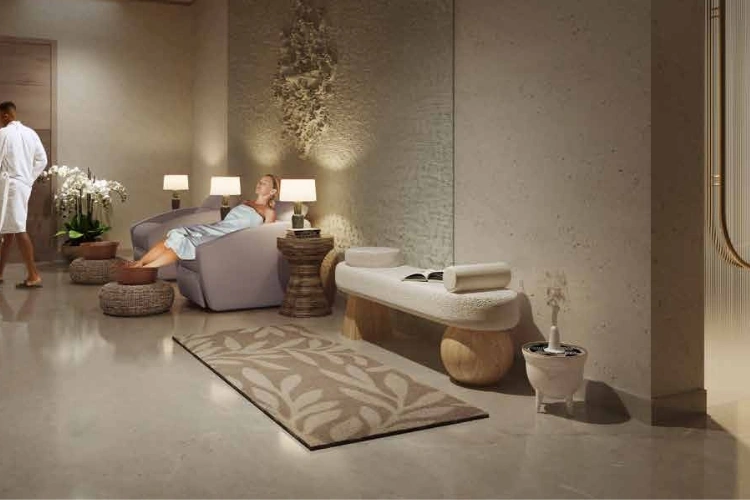 Dimly lit lounge room